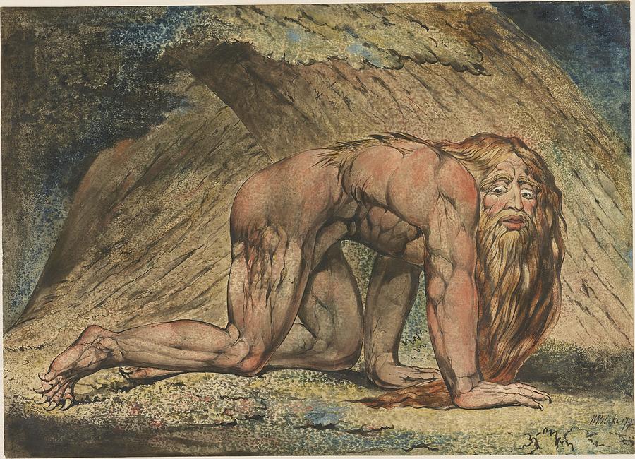 Blake Painting - Nebuchadnezzar #1 by William Blake