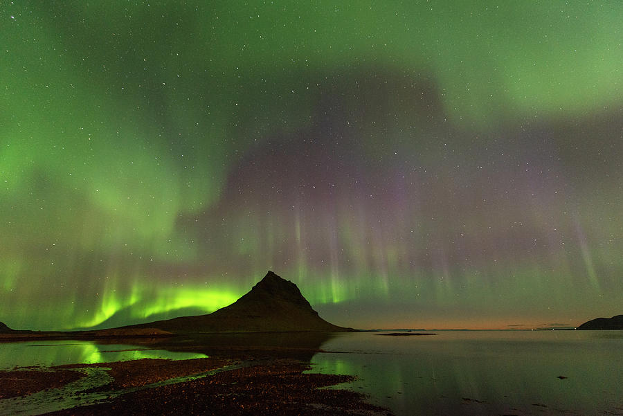 Northern lights over Snaefellsnes peninsula #6 Digital Art by Michael Lee Northern lights over Snaefellsnes peninsula #6 Digital Art by Michael Lee