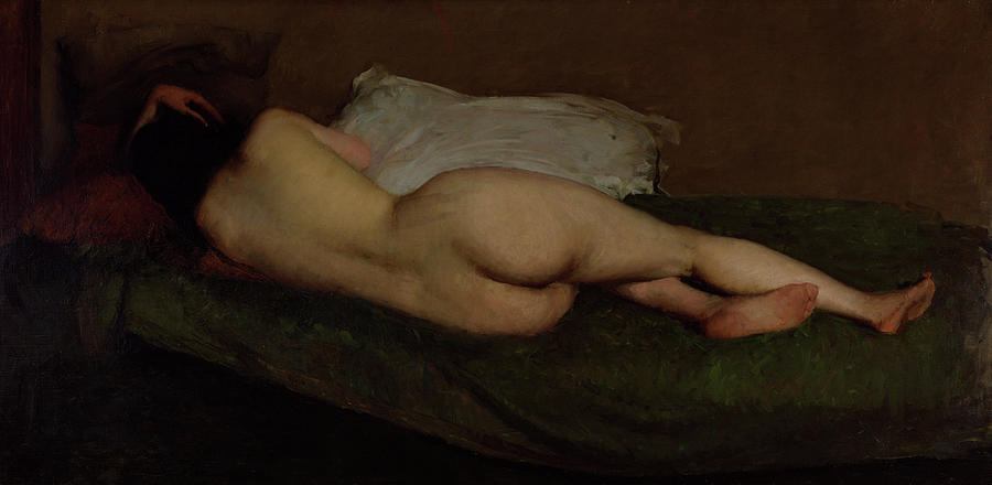 Nude Painting - Nude reclining #6 by Hugh Ramsay
