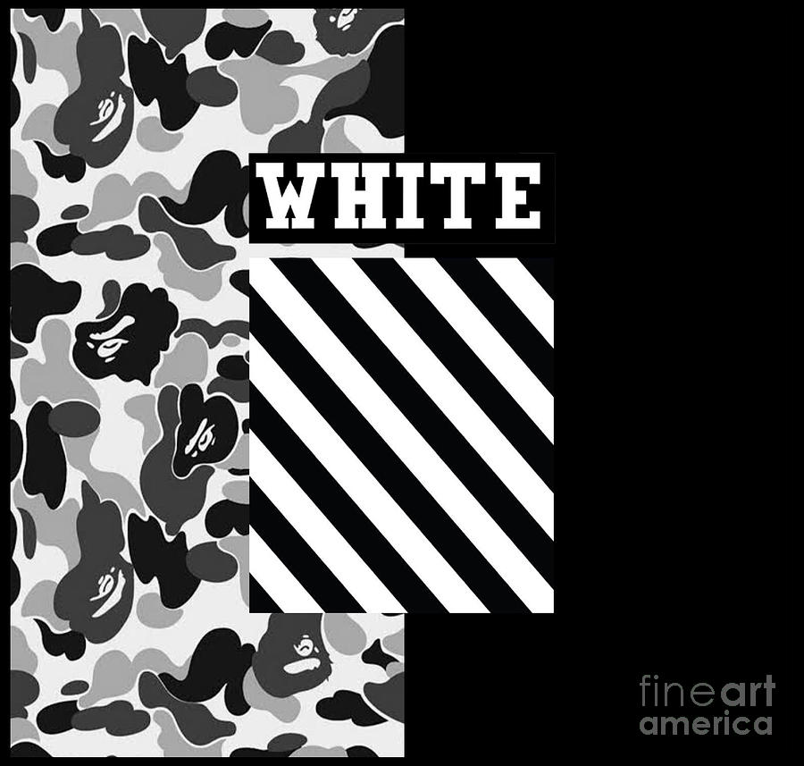 Off white x bape Digital Art by Rey Jack