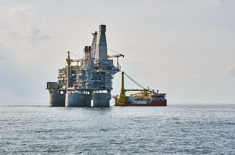 Oil rig sea #6 Photograph by Vladimirovic
