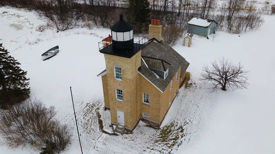  Ontonagon Michigan Lighthouse along Lake Superior in winter #6 Photograph by Eldon McGraw