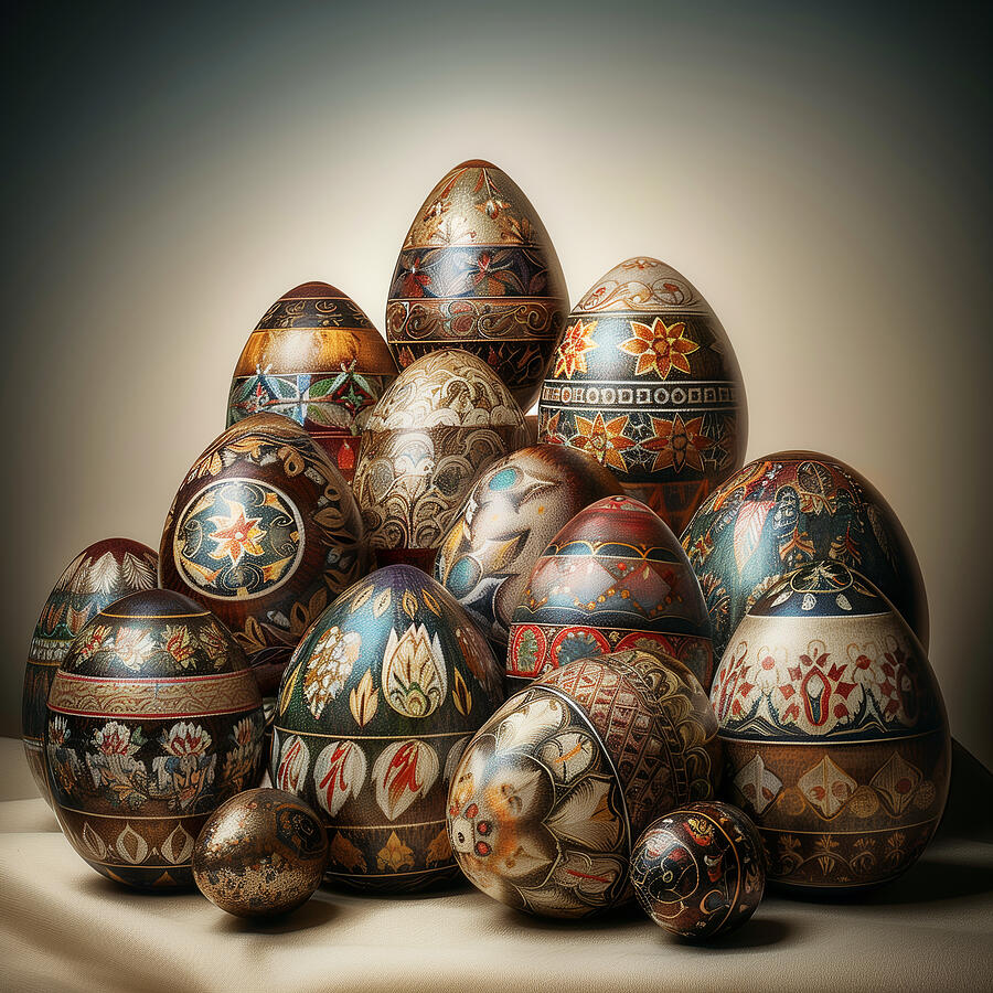 Ornate Easter eggs #6 Digital Art by Black Papaver