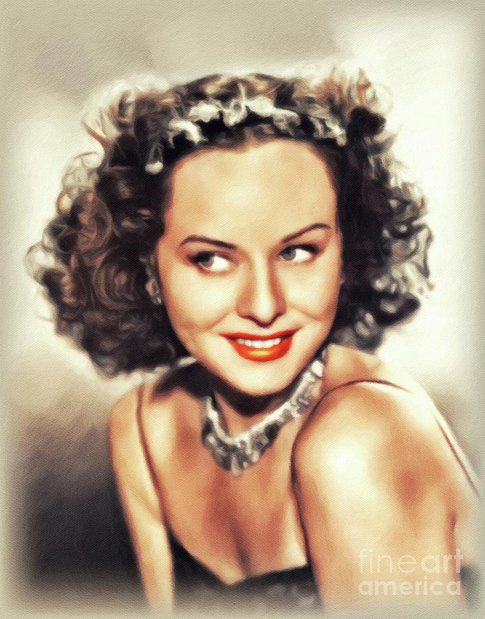 Paulette Goddard, Vintage Actress Painting by John Springfield