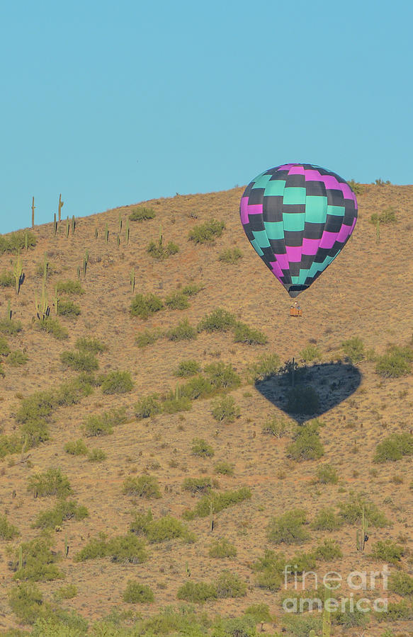 #6 Peaceful Flight Over Sunny Arizona On Brightly Colored Hot Air Balloon. Maricopa County, Arizona Photograph