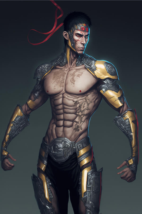 photo of fulbody male cyborgcyberpunk by Asar Studios Digital Art by ...