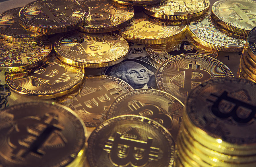 Physical version of Bitcoin coin aka virtual money. #6 Photograph by David Trood