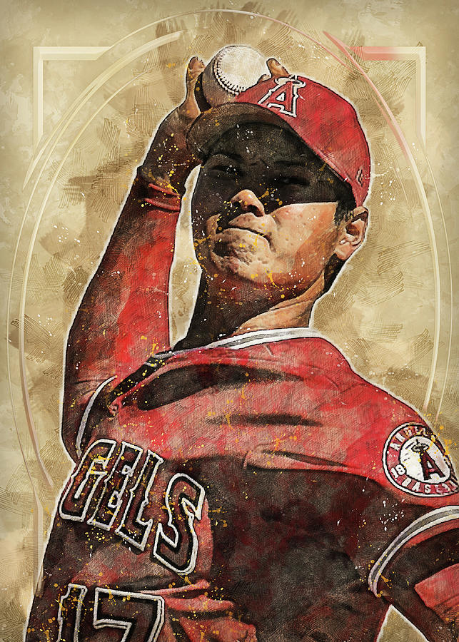 Player Baseball Shohei Ohtani Shoheiohtani Shohei Ohtani Shohei Ohtani Los  Angeles Angels Losangeles by Wrenn Huber