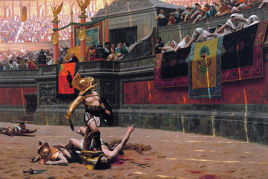 Pollice Verso by Jean-Leon Gerome Painting by Mango Art