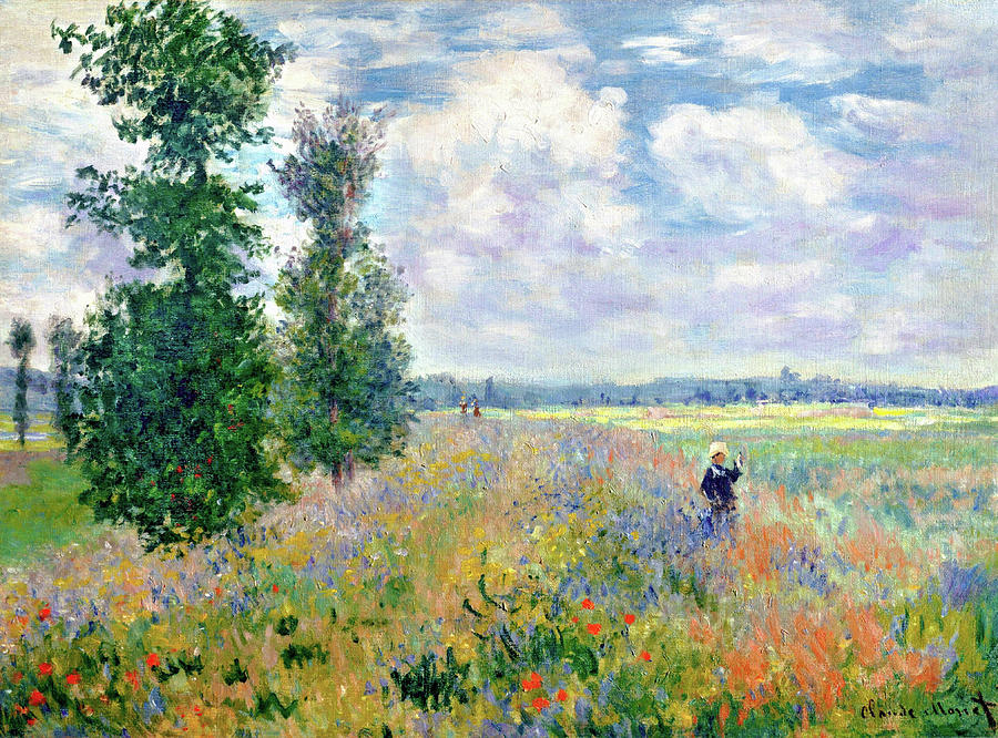 Poppy Fields near Argenteuil Painting by Claude Monet | Fine Art America