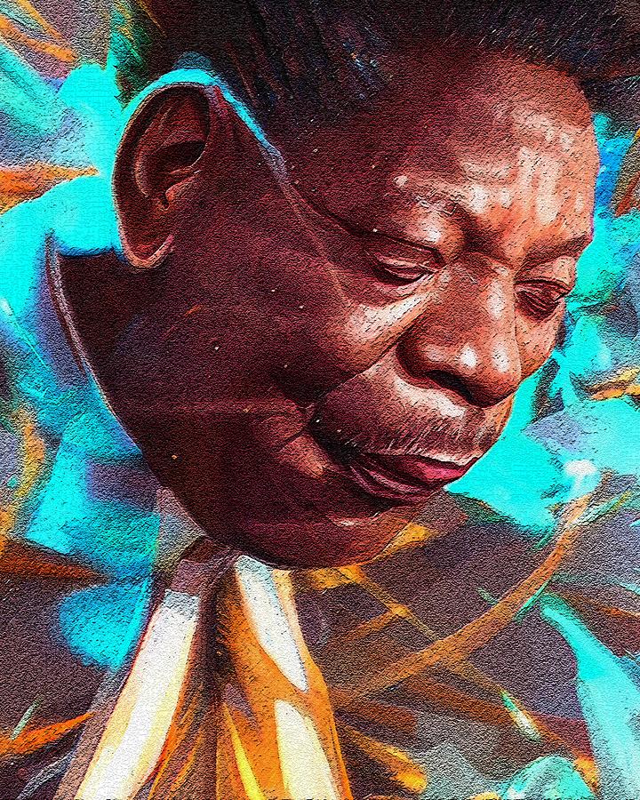 Realistic Portrait Of B B King Digital Art By Edgar Dorice - Pixels