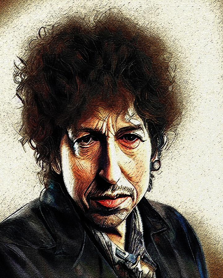 Realistic Portrait Of Bob Dylan Digital Art by Edgar Dorice - Pixels