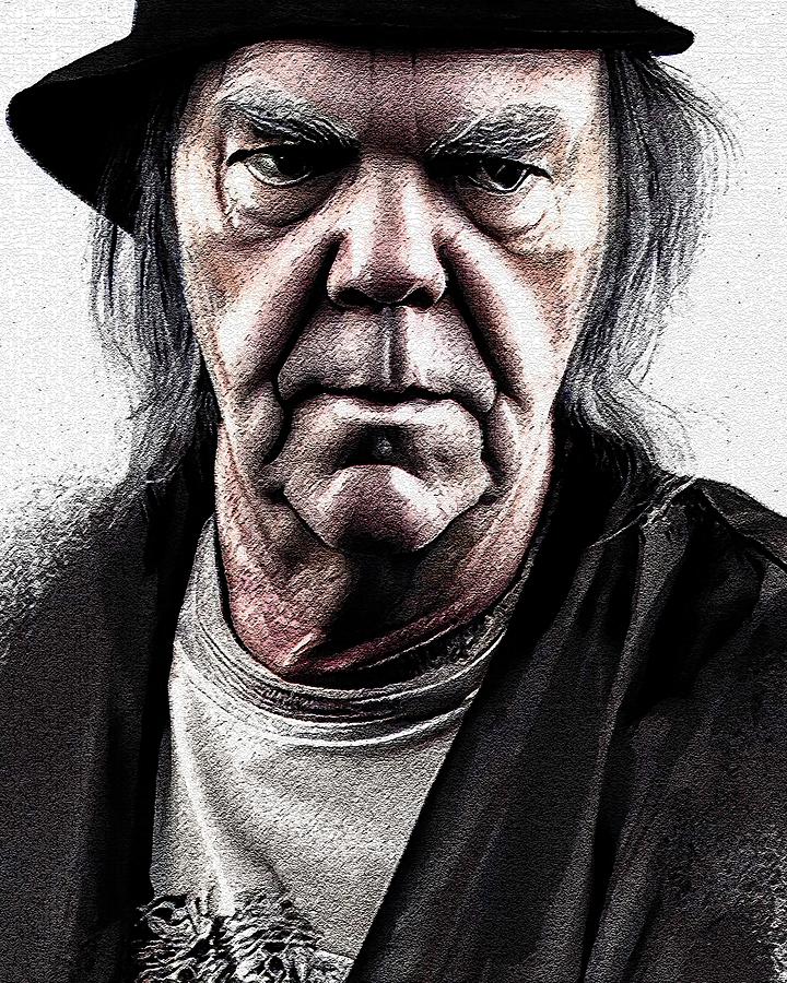 Realistic Portrait Of Neil Young Digital Art by Edgar Dorice - Fine Art ...