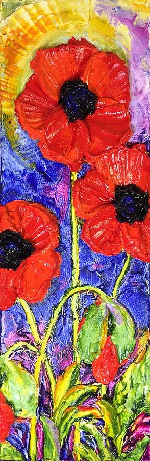 Red Poppies #5 Painting by Paris Wyatt Llanso