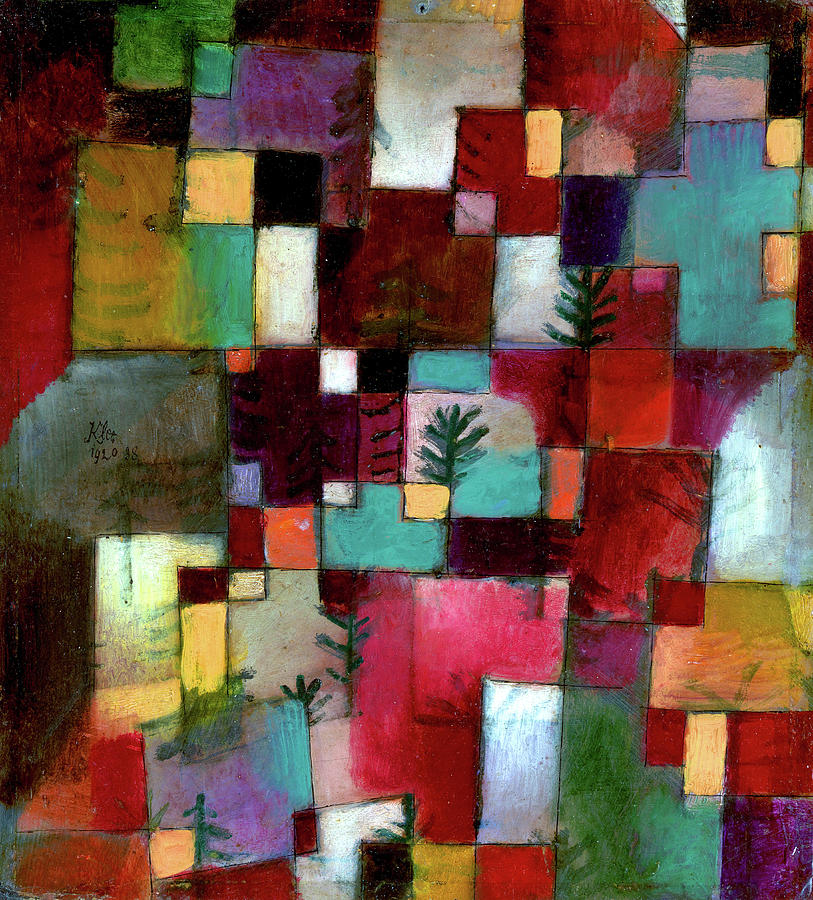 Paul Klee Painting - Redgreen and Violet Yellow Rhythms #6 by Jon Baran