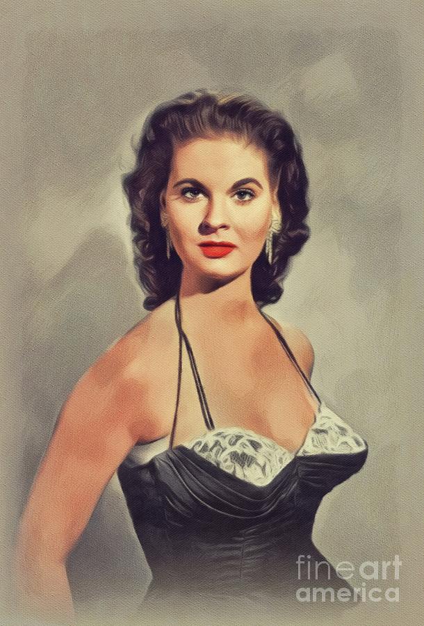 Rhonda Fleming, Vintage Actress #6 Painting by Esoterica Art Agency