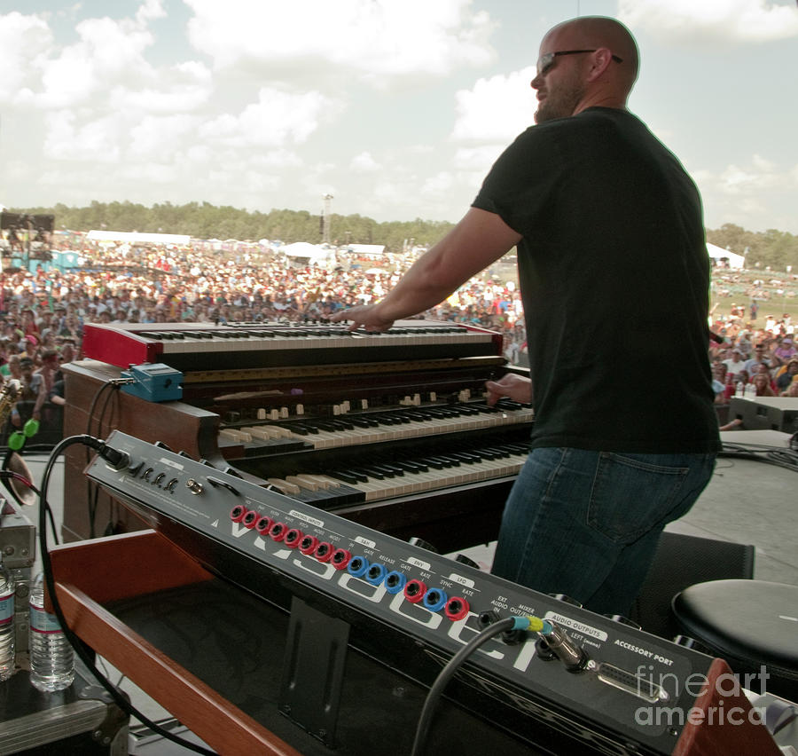 Richard Vogel with Galactic at Bonnaroo #5 Photograph by David Oppenheimer