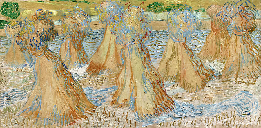Sheaves Of Wheat By Vincent Van Gogh Painting