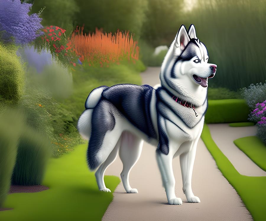 Siberian Husky Dog, Generative Ai Illustration Digital Art By Miroslav 