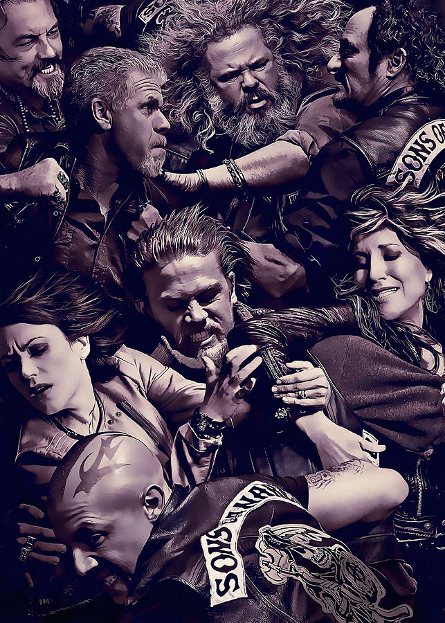 Christmas Painting - Sons of Anarchy Poster  #6 by Harvey Grant