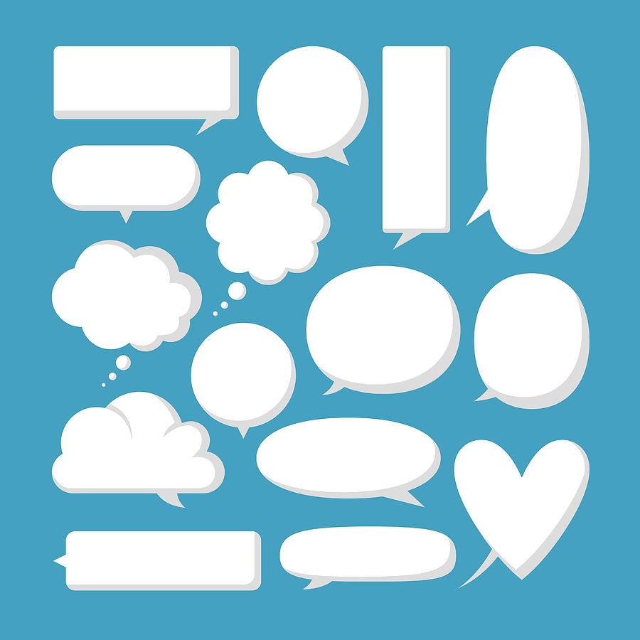 Speech bubble icons #6 Drawing by Fairywong