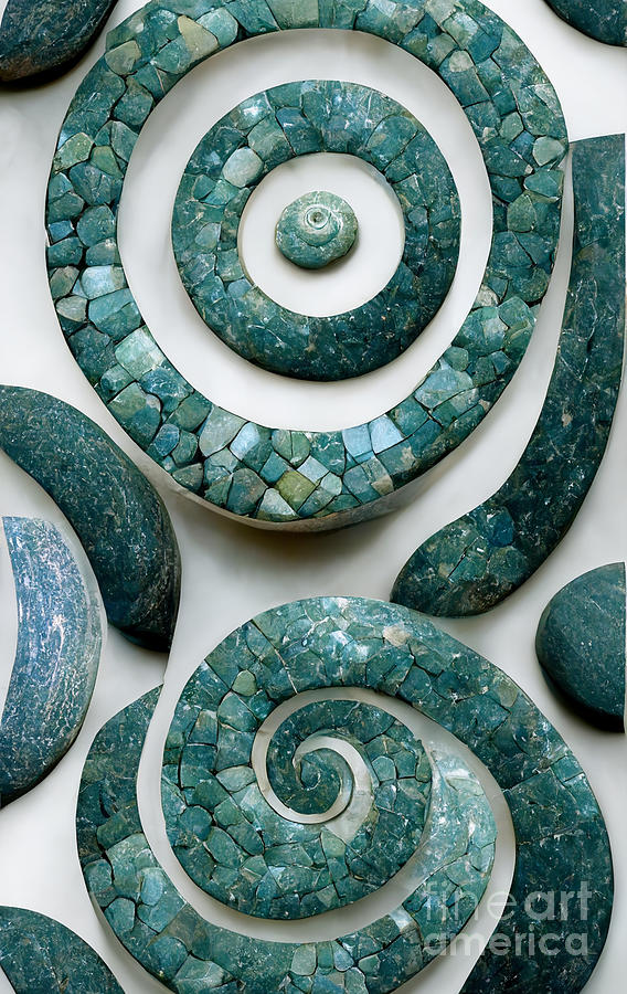 Stone Digital Art - Stone spirals #6 by Sabantha
