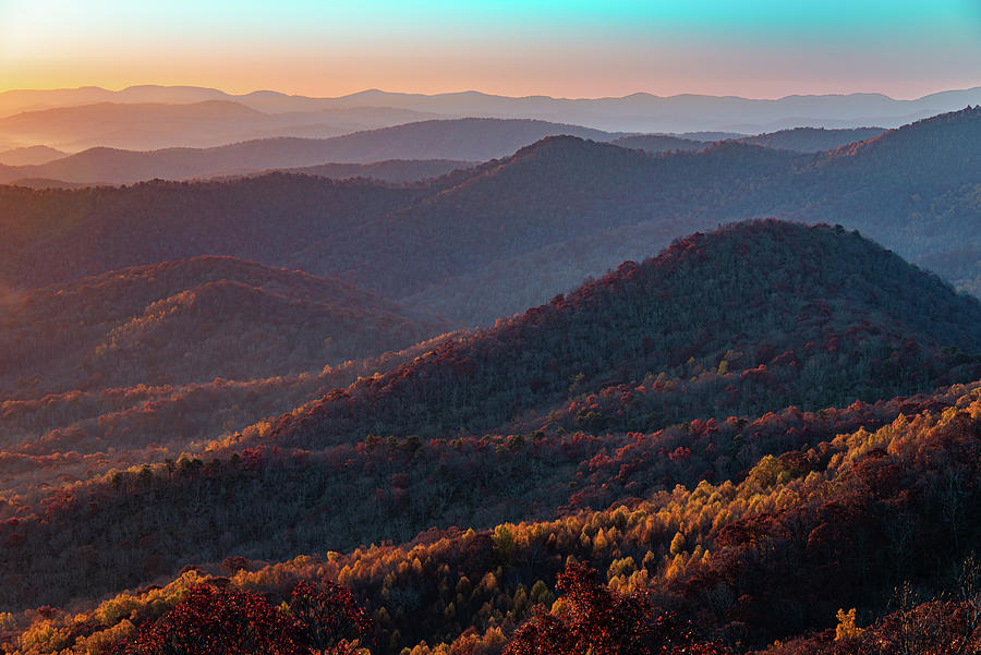 Sunrise - MIlls River Valley Overlook 2021 Photograph by David Simchock