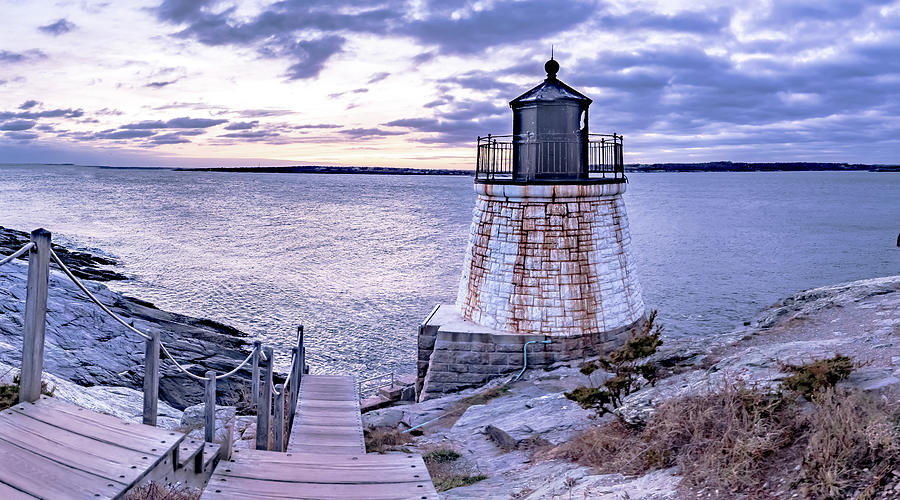 Sunset at Castle Hill Lighthous. Newport, Rhode Island #6 Photograph by Alex Grichenko