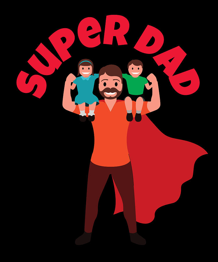 Super Dad Happy Father's Day Superhero Digital Art by Alberto Rodriguez ...