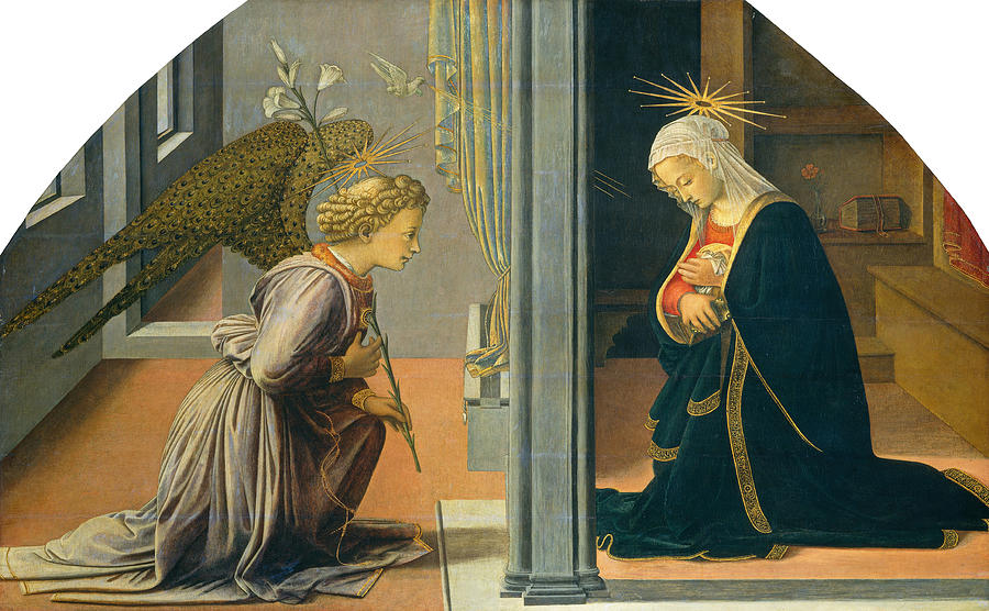 The Annunciation #6 Painting by Fra Filippo Lippi
