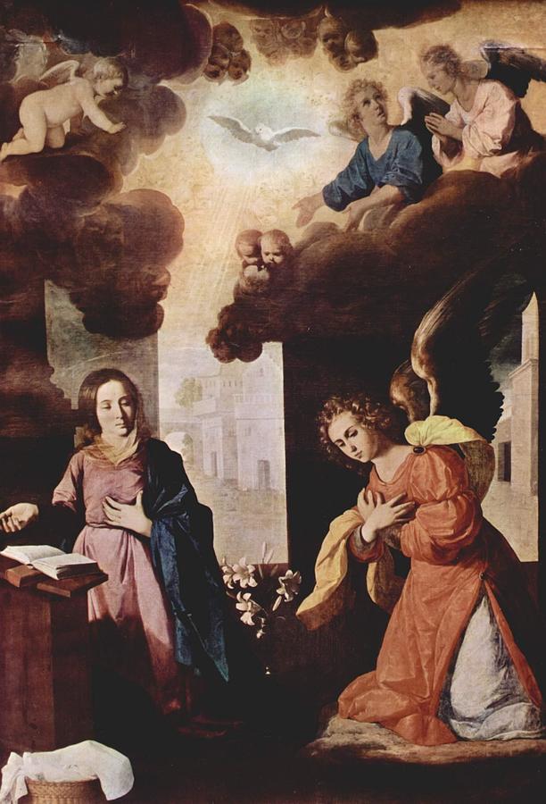 The Annunciation Painting by Francisco de Zurbaran | Pixels