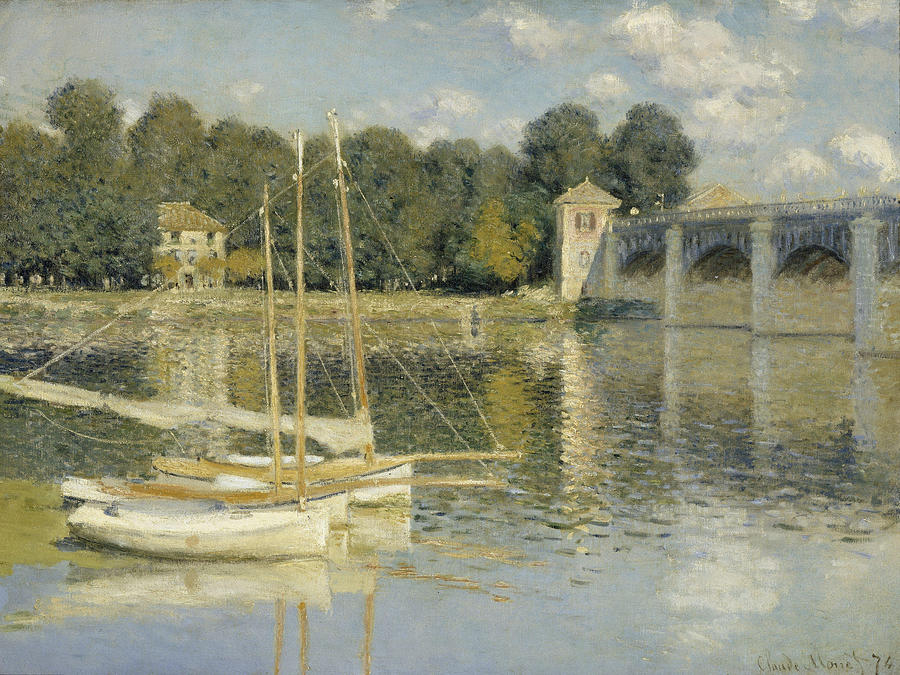 Claude Monet Painting - The Argenteuil Bridge  #6 by Claude Monet