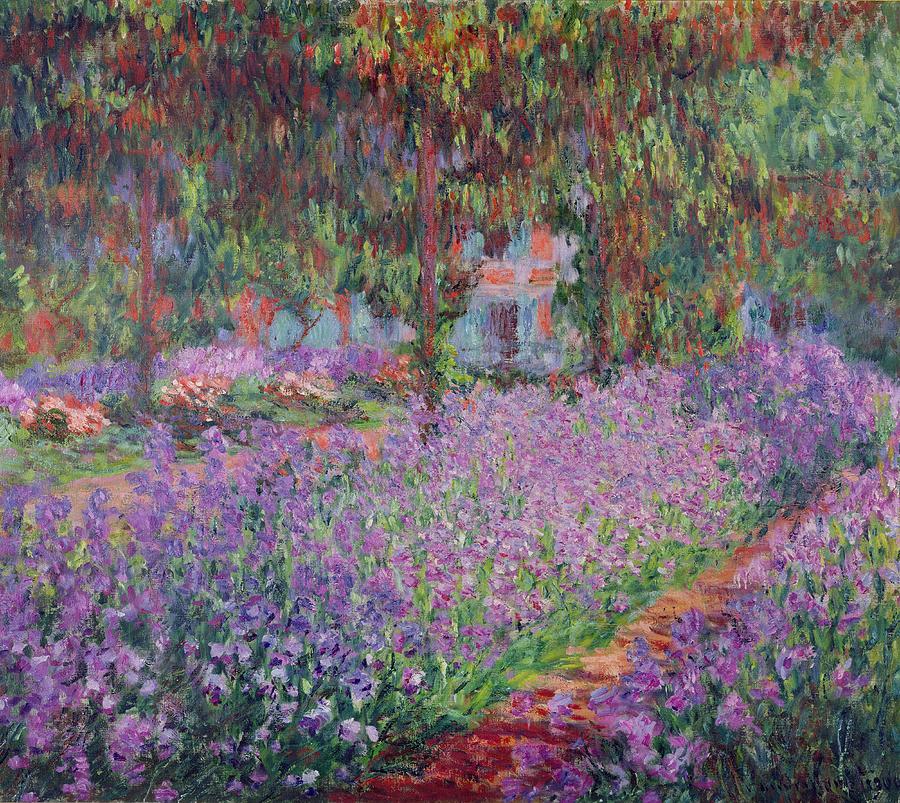 The Artists Garden In Giverny Painting by Claude Monet