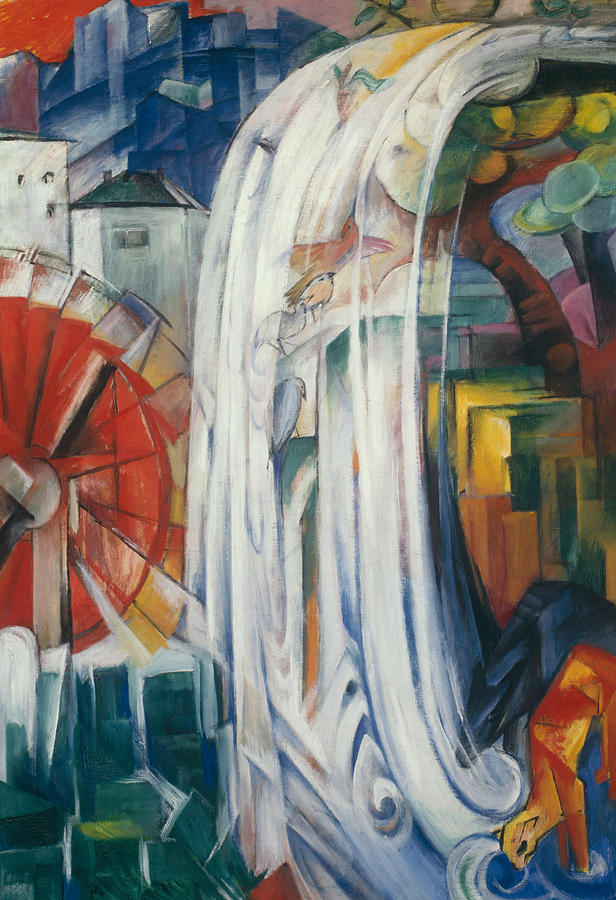 Franz Marc Painting - The Bewitched Mill  #6 by Franz Marc