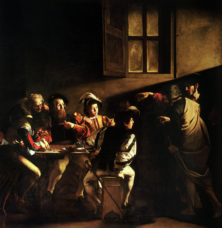 The Calling of Saint Matthew Painting by Caravaggio