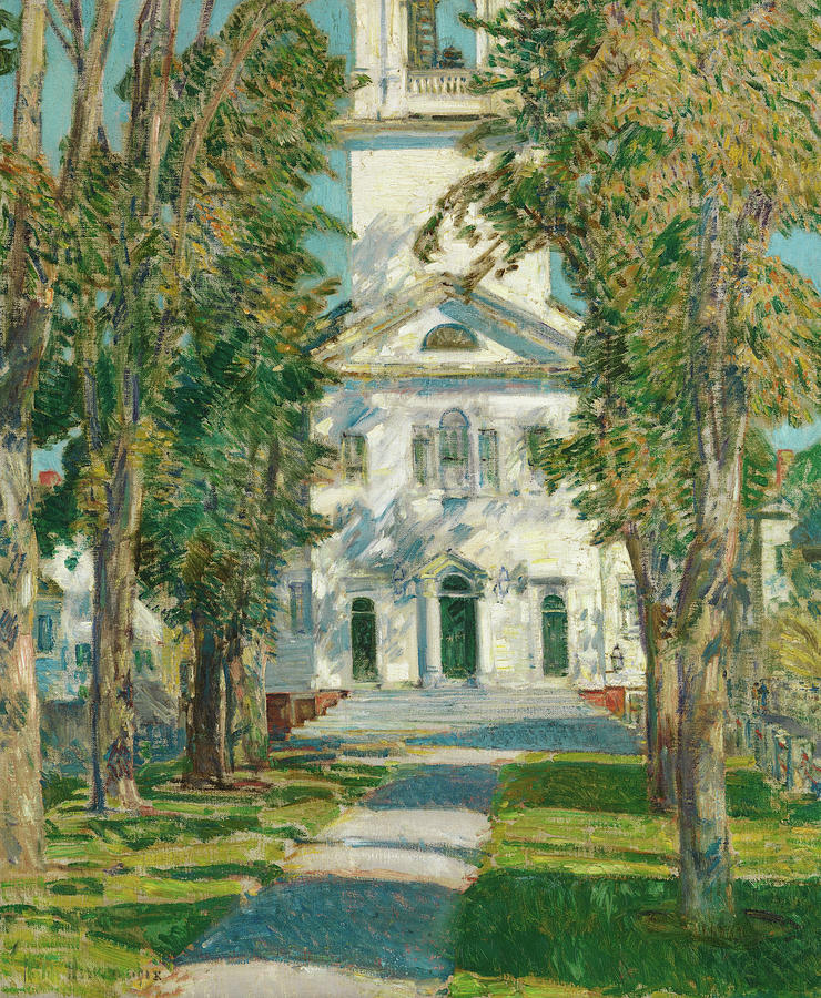 The Church at Gloucester #6 Painting by Childe Hassam The Church at Gloucester #6 Painting by Childe Hassam