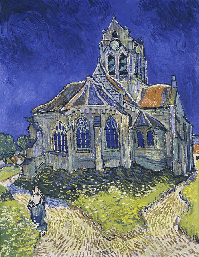 Paris Painting - The church in Auvers-sur-Oise, view from the Chevet #8 by Vincent van Gogh