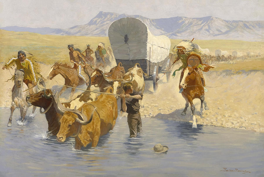 The Emigrants By Frederic Remington Painting