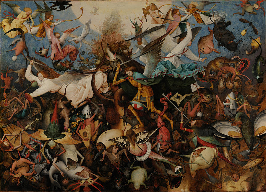 Fall Painting - The Fall of the Rebel Angels  #6 by Pieter Bruegel the Elder