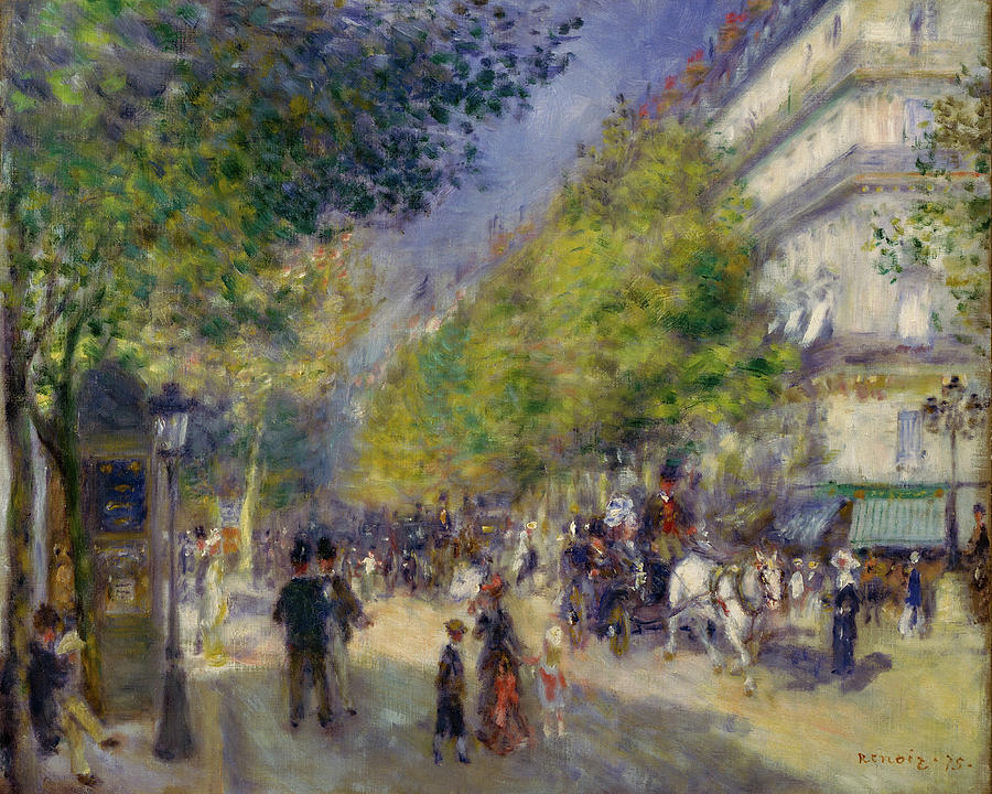 Impressionism Painting - The Grands Boulevards #6 by Pierre-Auguste Renoir