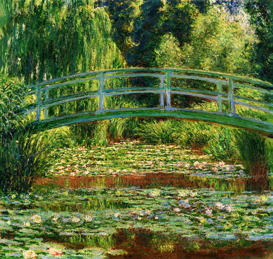 The Japanese Footbridge and the Water Lily Pool, Giverny #6 Painting by Claude Monet