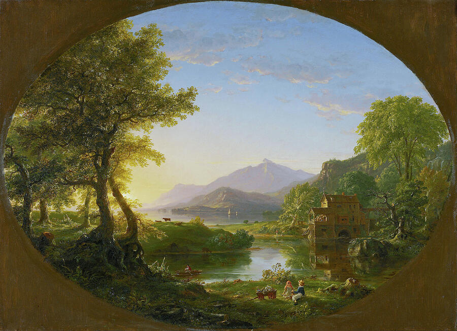 The Mill Sunset #7 Painting by Thomas Cole