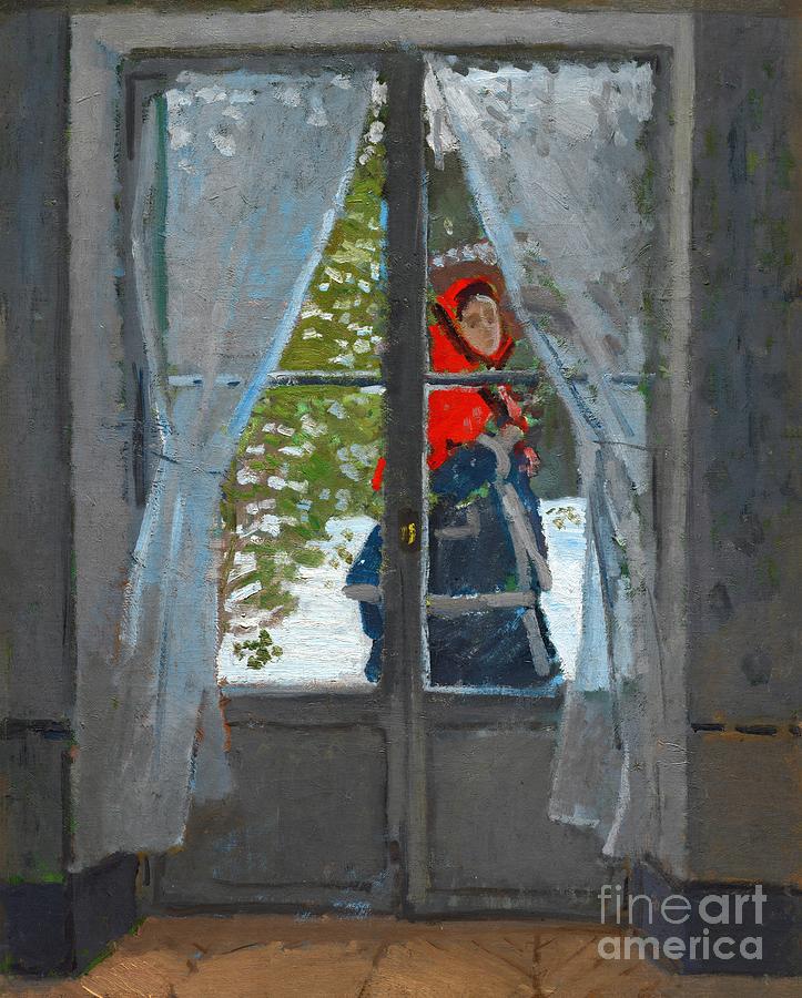 The Red Kerchief #6 Painting by Claude Monet