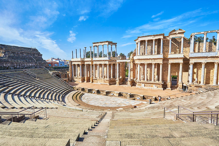 The Roman Theatre in Merida #6 Photograph by Peter Unger