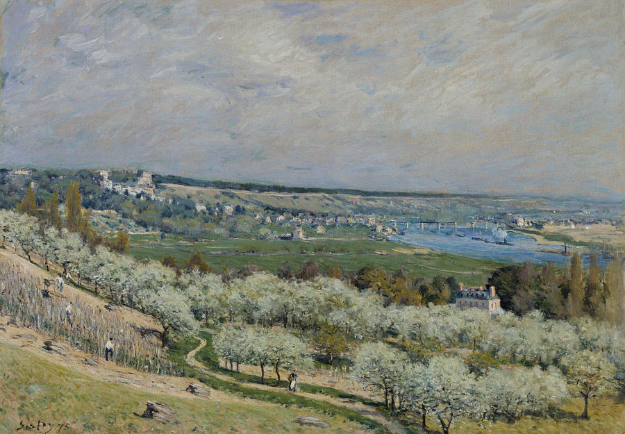 Alfred Sisley Painting - The Terrace at Saint Germain  Spring  #6 by Alfred Sisley