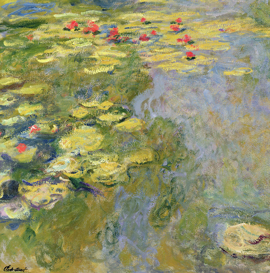 The Waterlily Pond Painting by Claude Monet