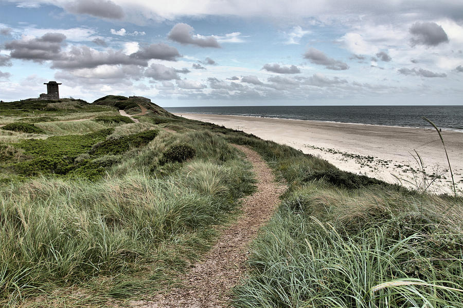 The Way To The Lighthouse Of Blaevand In Jytland Denmark Photograph