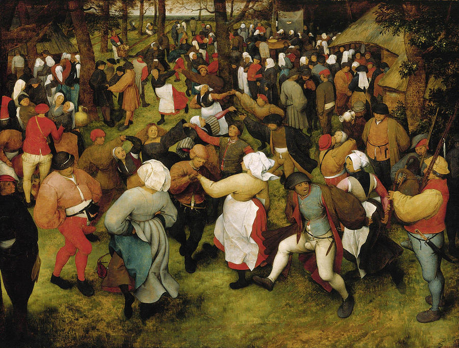 Pieter Bruegel The Elder Painting - The Wedding Dance  #6 by Pieter Bruegel the Elder