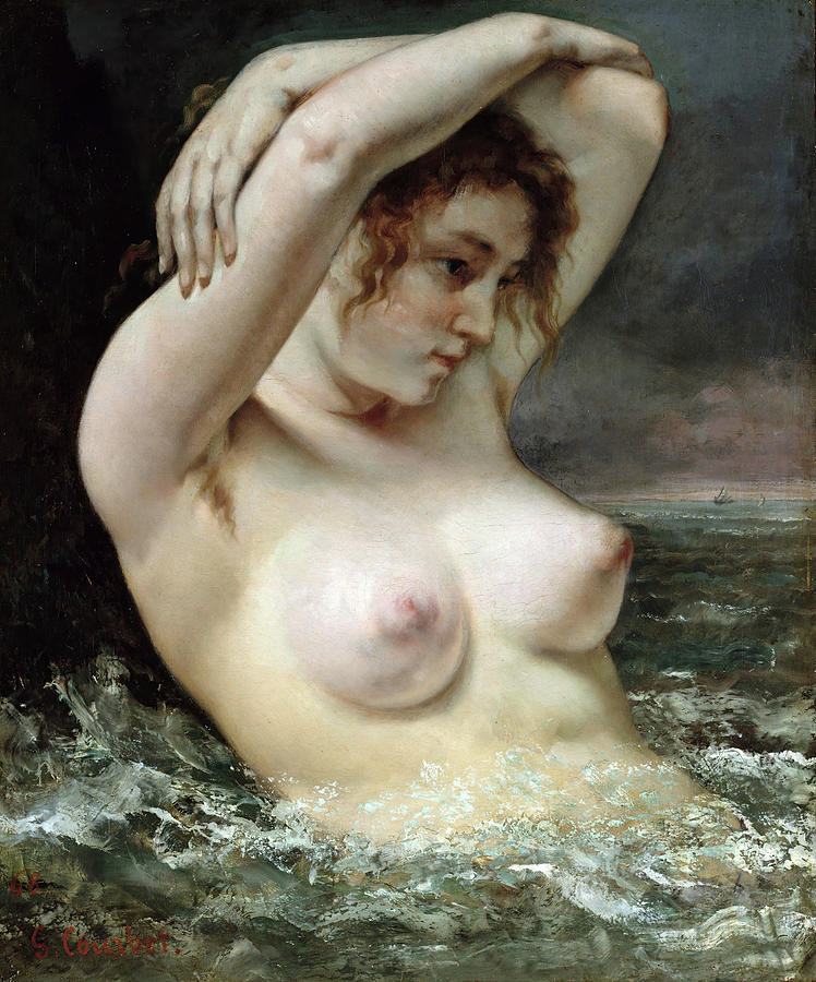 Gustave Courbet  Painting - The Woman in the Waves  #6 by Gustave Courbet