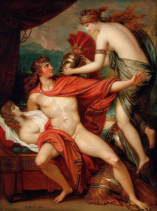 Greek Painting - Thetis Bringing the Armor to Achilles #6 by Benjamin West